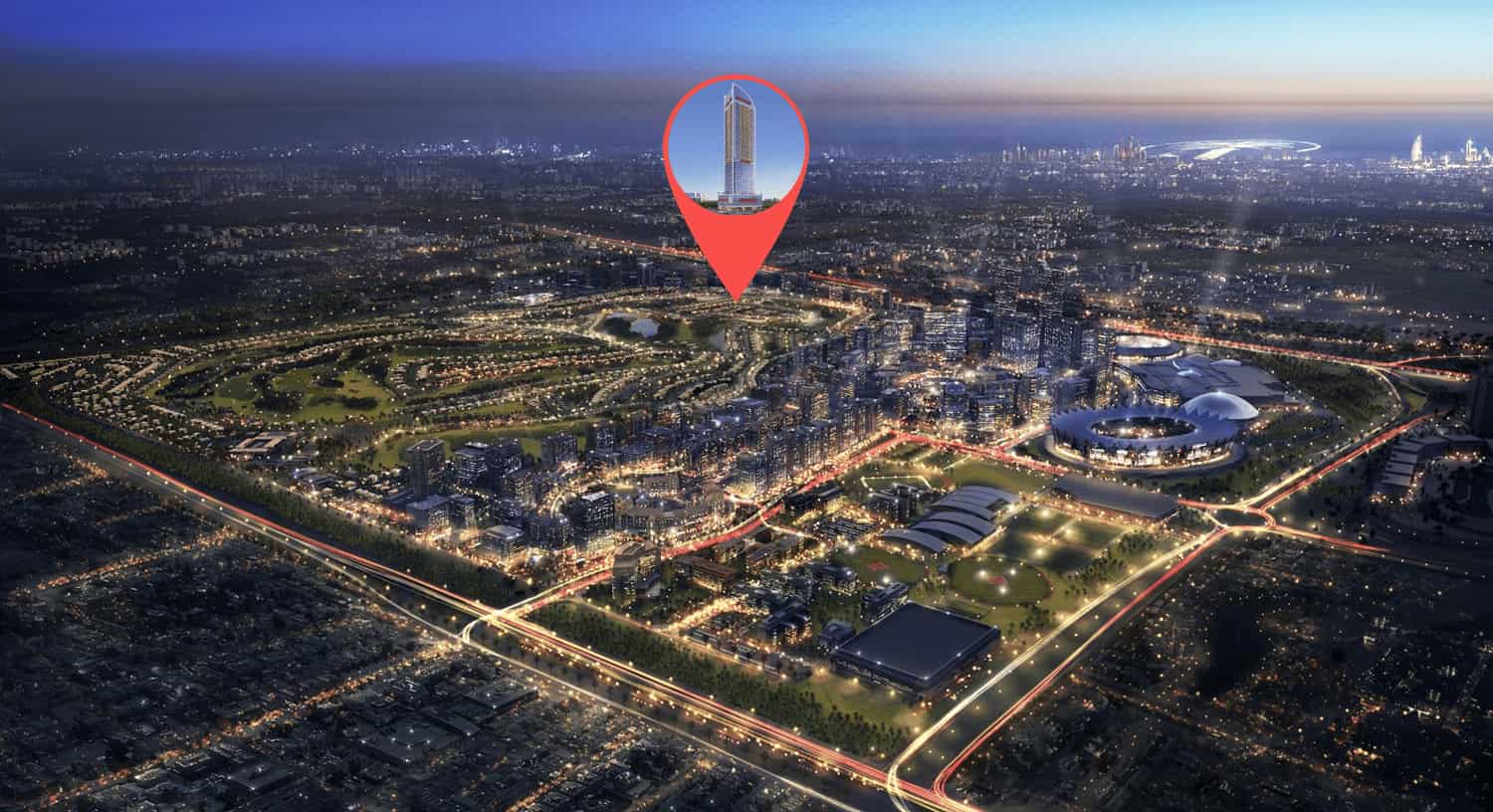 Dubai Sports City Location Map